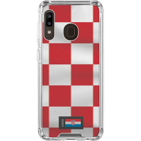Croatia Soccer Flag Galaxy A30 Clear Case